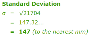 standard deviation